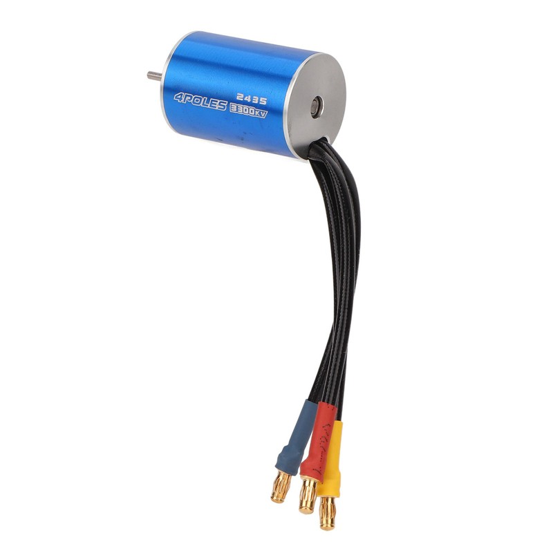 Brushless Motor 2435 3300KV Waterproof Red Aluminum Alloy CNC Machining