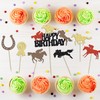 25 piezas de decoración de fiesta de cumpleaños de caballo,