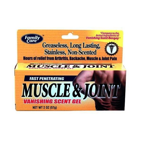 Family Care Muscle & Joint Pain Relief Vanishing Scent Gel 2oz