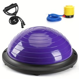 46cm Smooth Wave Speed Ball Pilates Yoga Balance Ball Balancer Yoga Supplies Suitable for Sports Fitness Yoga Multiple Colors Available - Color: Purple