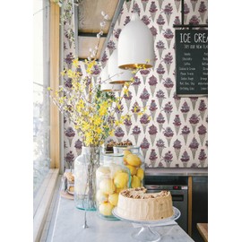 By Dylan M Pink Floral Ice Cream Peel and Stick Wallpaper