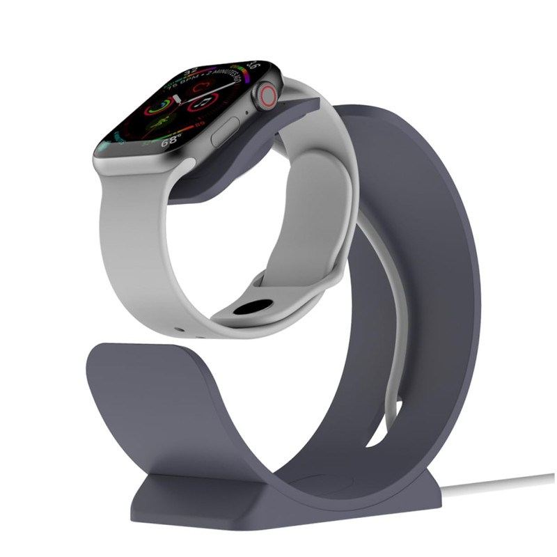 KOMBIUDA Smart Watch Charging Stand Elegant Grey Watch Holder Lightweight