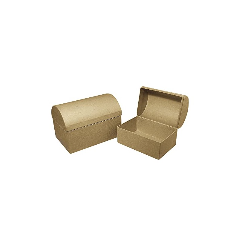 Rayher 71751000 Papier-Mâché Box: Chest FSC Recycled 100%, 15 x