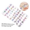 VICASKY 2sets Daisy Flower Wood Pulp Nail Decals DIY Nail