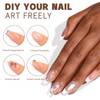 GZMAYUEN French Tip Press On Nails - 15 Pieces 150