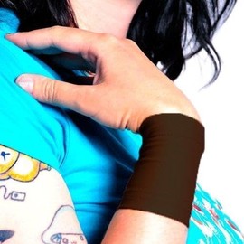 Tat2X Ink Armor Premium Wrist 3" Tattoo Cover Up Sleeve - Super Comfy - U.S. Made - Brown Town - 3X