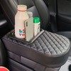 Car Armrest Box Heightening Pad with Storage Box Cup Holder,