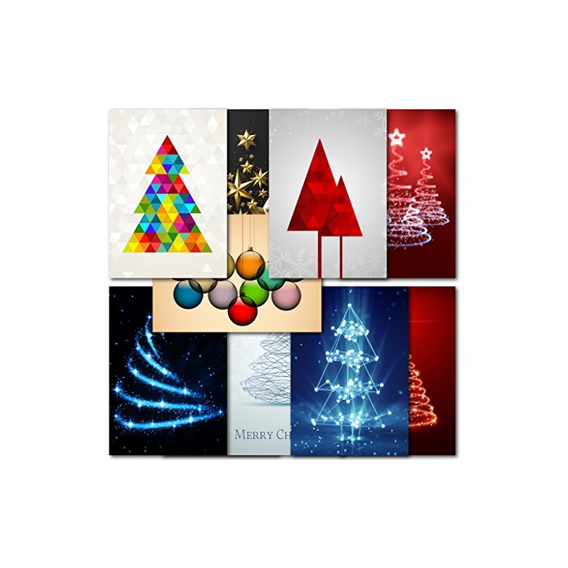 doodlecards Pack of 10 Mixed Abstract Mixed Box Premium Christmas