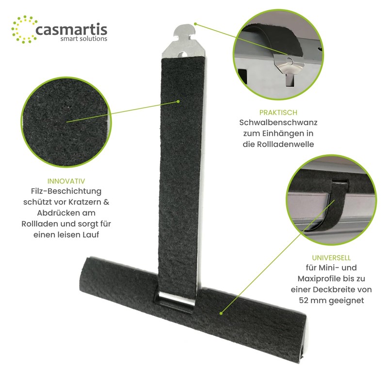 casmartis Roller Shutter Suspension Spring with Felt Coating for Scratch
