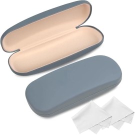 Joyberg Glasses Case, 2 Pack Eyeglass Case with Cleaning Cloth, Glasses Case