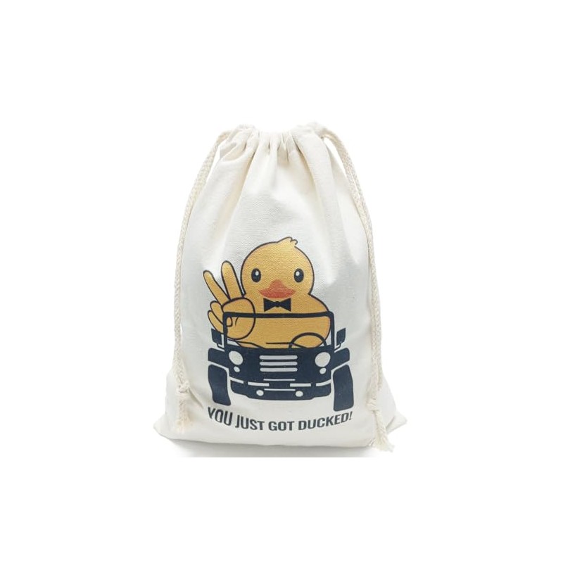 Dinggaogao Ducks for Ducking Drawstring Duck Bag Canvas Backpack Ducking