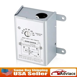 Unbranded Adjustable Thermostat for Lomanco F0510B2944, F0510B2497, Air Vent DOW-136-0-34