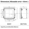 HoHaing Junction Box,IP67 Waterproof Electrical Box Hinged Clear Cover,Electrical Enclosure