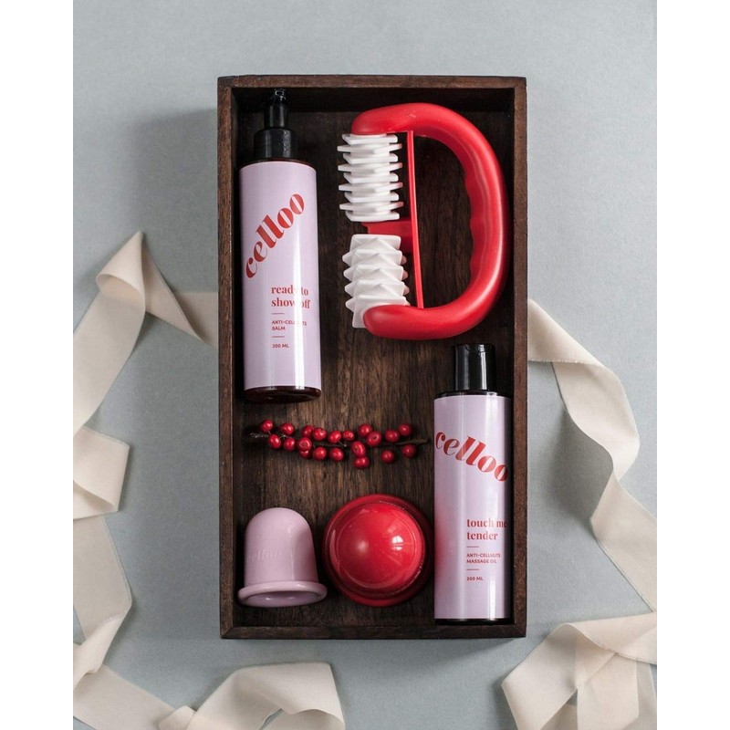 celloo Anti-Cellulite Massager Smoothing and Firming Roller Against Cellulite, Improves