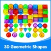 Odoorgames 60 Pieces 3D Shapes for Teaching - Geometric Solids