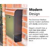 NACH Dominion Locking Mailbox with Newspaper Holder, Wall Mount Mailboxes