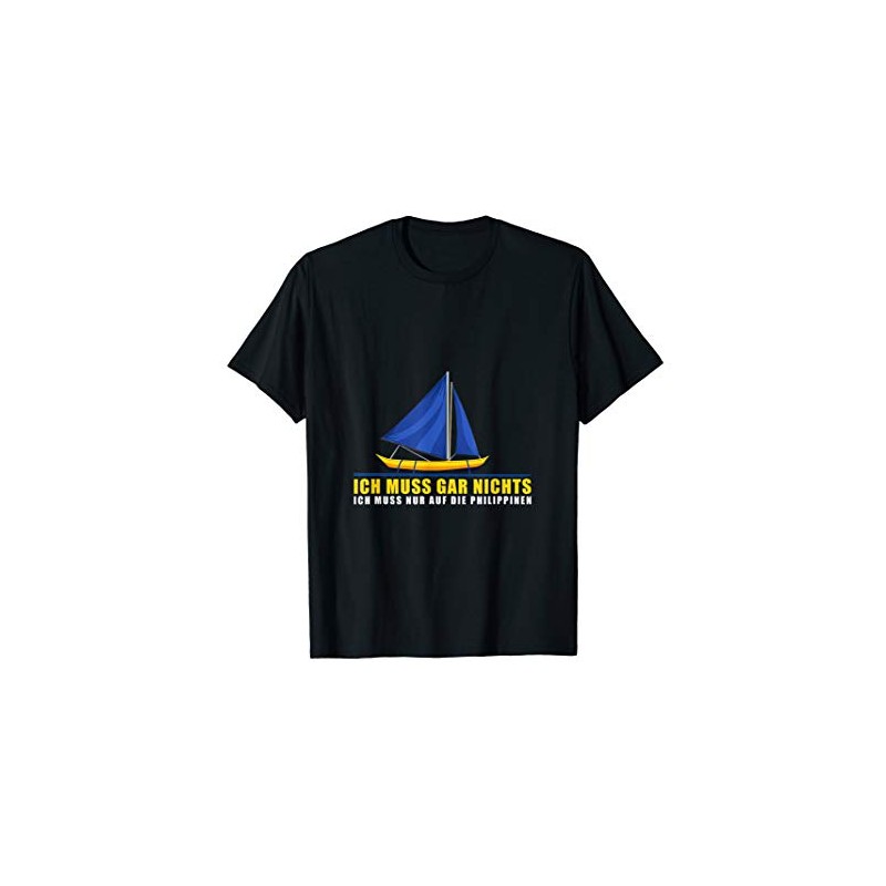 T-Shirt with German Text "Ich muss gar nichts ich muss