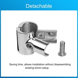 ODYSUNRAL Marine Boat Hand Rail Detachable Tee for 1 inch Tubing, Heavy Duty 90 Degree 316 Stainless Steel Hinged Handrail Tee Fitting(2-Pack)