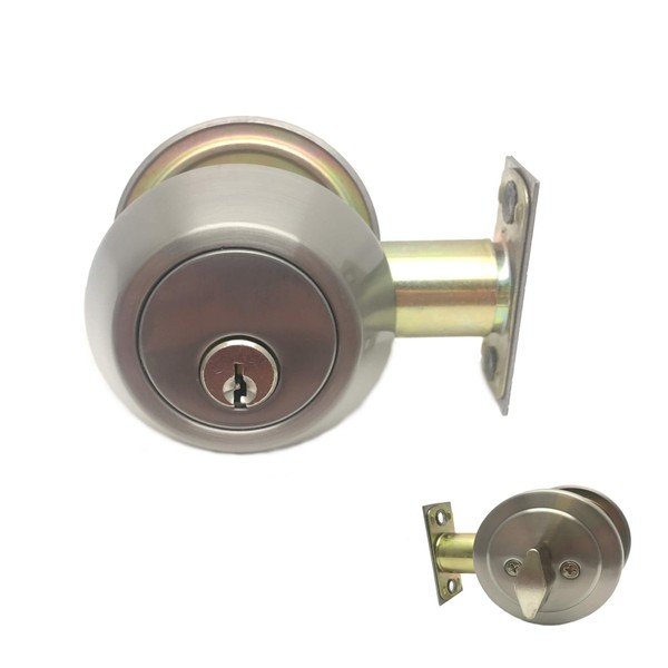 Colester Direct Brushed Satin Nickel Door Lever; Entry/Privacy/Passage/Dummy/Deadbolt (Deadbolt -