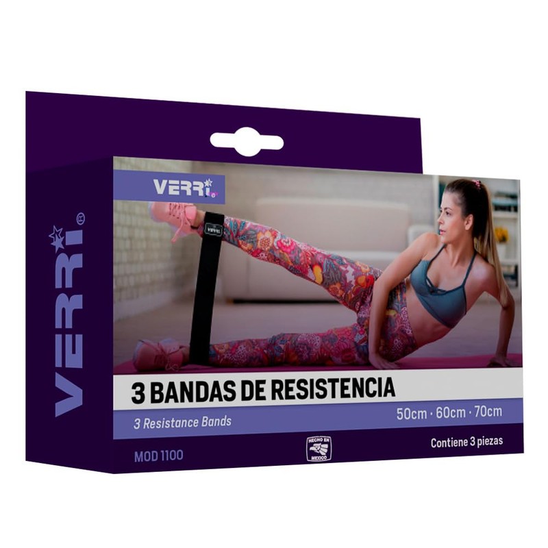 Verri | Bandas de Resistencia Kit con 3 Piezas de