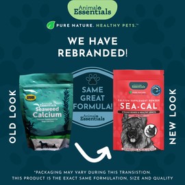 Animal Essentials Seaweed Calcium - Supplement for Dogs and Cats, High Digestibility, Pure Clean Icelandic Seaweed Calcium, Free of Lead and Hormones, Lab Tested, Magnesium - 12 Oz (Pack of 1)