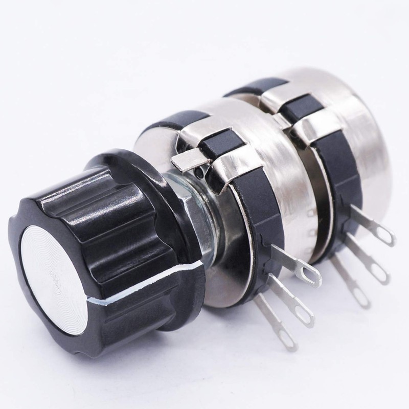TWTADE /WTH118-2W 2K2 ohm Dual Gang Potentiometer Carbon Linear Variable