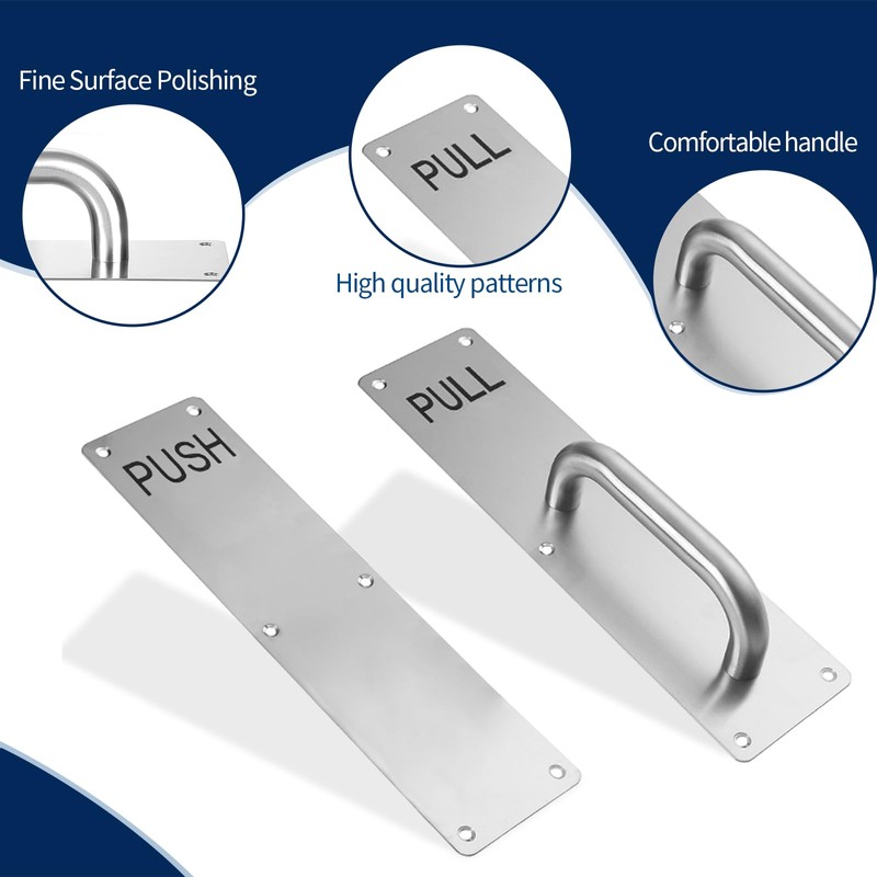 TFLPUO 2 PCS Door Pull Handle, Pull and Push Plate