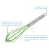 sourcing map Egg Whisk Stainless Steel Whisk Mixer Kitchen Utensil