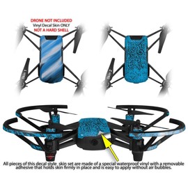 Skin Decal Wrap 2 Pack for DJI Ryze Tello Drone Paint Blend Blue Drone NOT Included