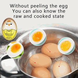 CHEFZOCO Egg Timer, Egg Boil Indicator, Egg Cooker Indicator, Egg Cooker, Egg Cooker Indicator, Soft, Medium and Hard