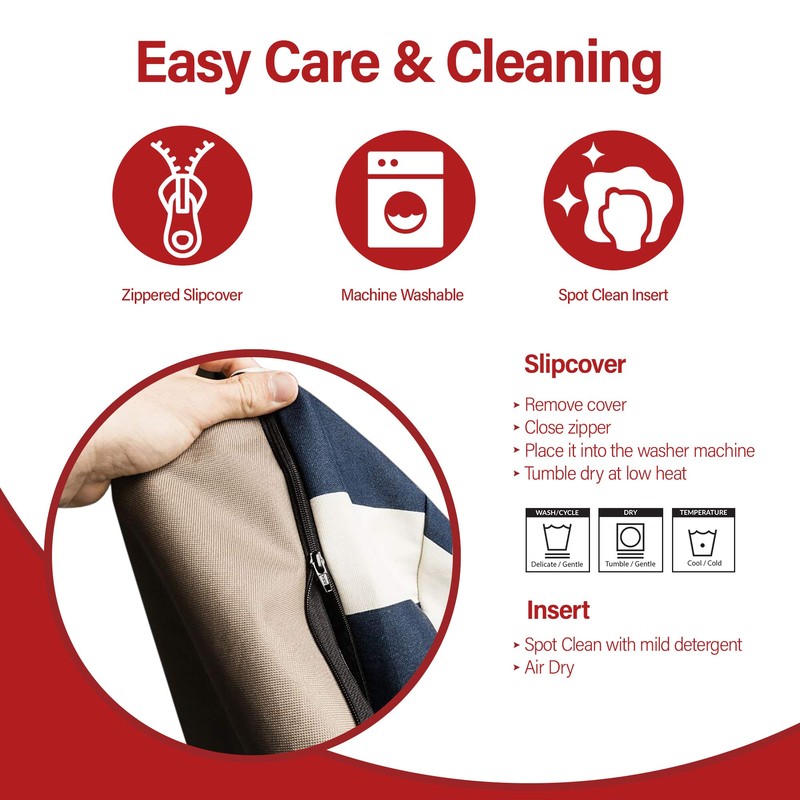 Majestic Pet Vertical Stripe Gray Medium Rectangle Pet Bed