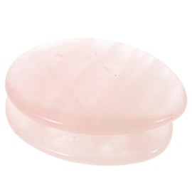 Beavorty 6pcs Natural Thumb Worry Stones for Anxiety Relief Pressure Massage Tool Comfortable Scraping Plate for Relaxation and Facial Health