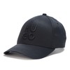 HUGO, Block Logo Baseball Hat, Black Leather, One Size