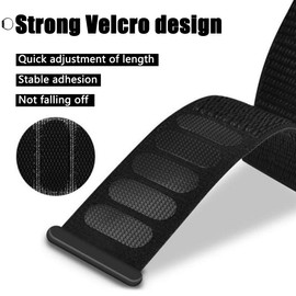 JIAMEER Hook and Loop Nylon Watch Band for Garmin Fenix 6X/Fenix 7X/ Fenix 5X/Instinct 2X,26mm Quick Dry Ultralight Sport Replacement Watch Strap for Tactix 7 Pro,Enduro 2,Epix Pro 51 (Black)