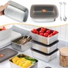10Pcs 316 Stainless Steel Food Storage Containers Airtight Lids 50oz/1500ml
