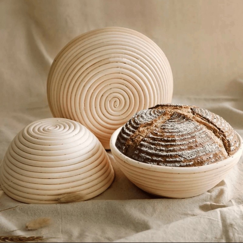RoEsha Banneton Bread Proofing Basket 9" Oval Rattan Sourdough Basket