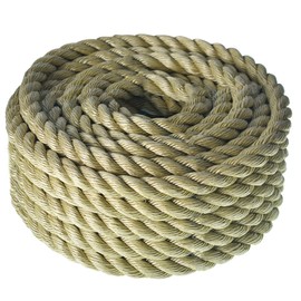 Twisted 3 Strand Polypropylene Synthetic Promanila Rope Multipurpose Artificial Manila Rope 3/4 Inch x 50 Feet