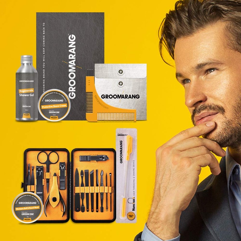 Groomarang 20pc Male Grooming Kit | All in One Mens