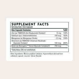 THORNE - Trace Minerals - Dietary Supplement with Zinc, Boron & Selenium - Chelated Forms - Comprehensive Formula - 90 Capsules