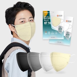 Revens Evernew Clean Bird Beak Type Yellow Dust Prevention Mask (KF94) (Large/Adult) 100 packs, A. Beige / 리벤스 에버뉴크린 새부리형 황사방역마스크(KF94)(대형/성인용) 100입, A.베이지