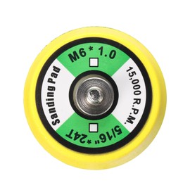 uxcell 2 Inch Hook and Loop Backing Sanding Pads with M6*1mm Thread for Diamond Sanding Finishing Polishing Buffing Pads, Yellow + Black 1pcs
