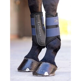 LeMieux Grafter Brushing Horse Boots - Protective Gear and Training Equipment - Equine Boots, Wraps & Accessories - Navy - Large