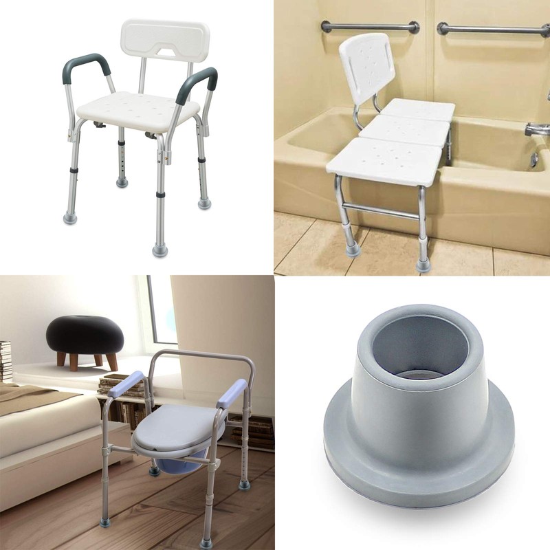Amgiimor 4Pcs 1-1/8" I.D Grey Replacement Feet Rubber Suction Cup
