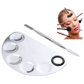 DANBELLA MODA Y BELEZA Paleta+espátula Para Mezclar Maquillaje Uñas Aceroinoxidable