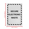 Secure Electronic Waste Sign, 8.5 x 11 in" OSHA Compliant