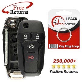 Extra-Partss Keyless Entry Remote Key Fob Shell fits 2013-2016 Ford Fusion (N5F-A08TAA)