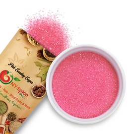 NY Spice Shop Christmas Sprinkles Pink Sanding Sugar - 8 Ounce Sweet Colorful Edible Sprinkles for Christmas Cookies, Christmas Baking, Ice Cream, Desserts and Crunchy Toppings Christmas Treats