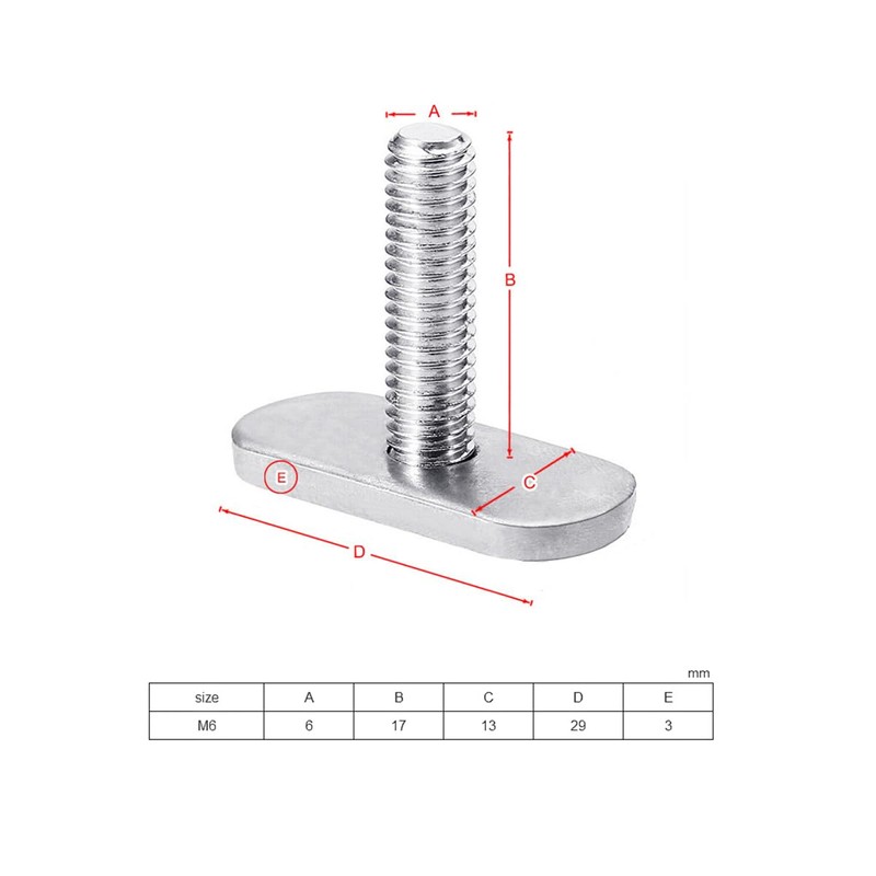 ZONADAH 8 Set M6 Kayak Track Screws and Nuts Replacement