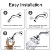 BRIGHT SHOWERS High Pressure 9-Function Rain Shower Head, Luxury Bathroom