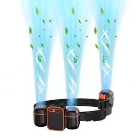 Dogean 2025 New Portable Waist Fan, 3 Fan Design,10000mAh Rechargeable Belt Fan,Large Air Volume For Farm/Outdoor, Waist Blower Runtime 24H （223BBlack Orange))